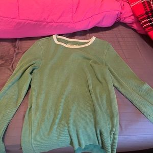 Green waffle long sleeve from American Eagle Oufitters